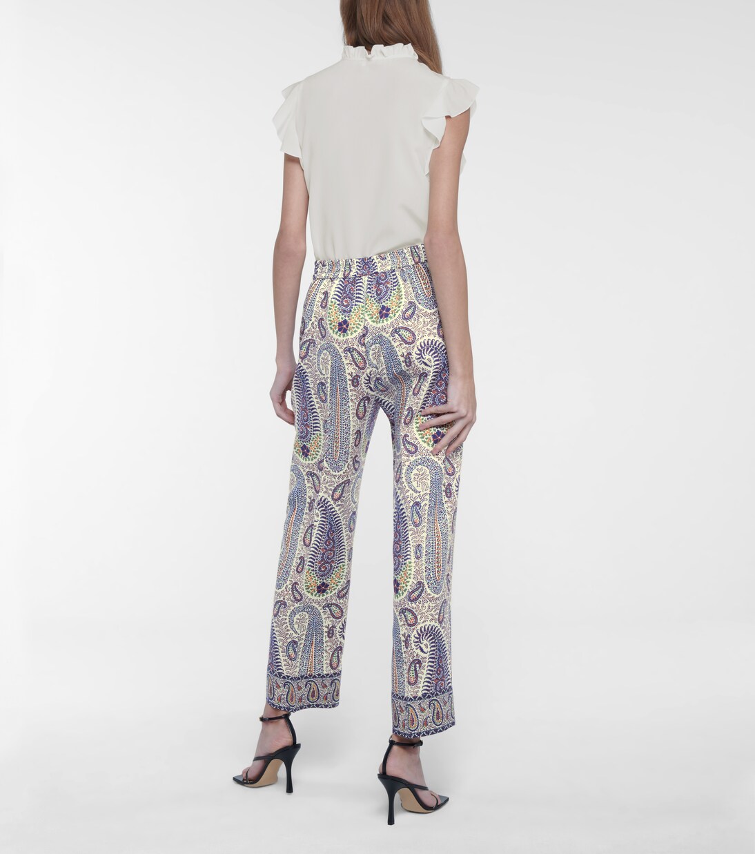 Pantalon imprimé en laine et soie | Etro