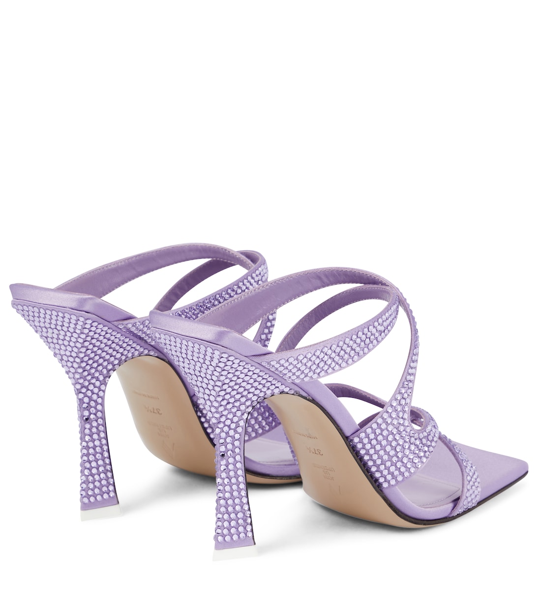 Verzierte Sandalen Flora aus Satin | The Attico