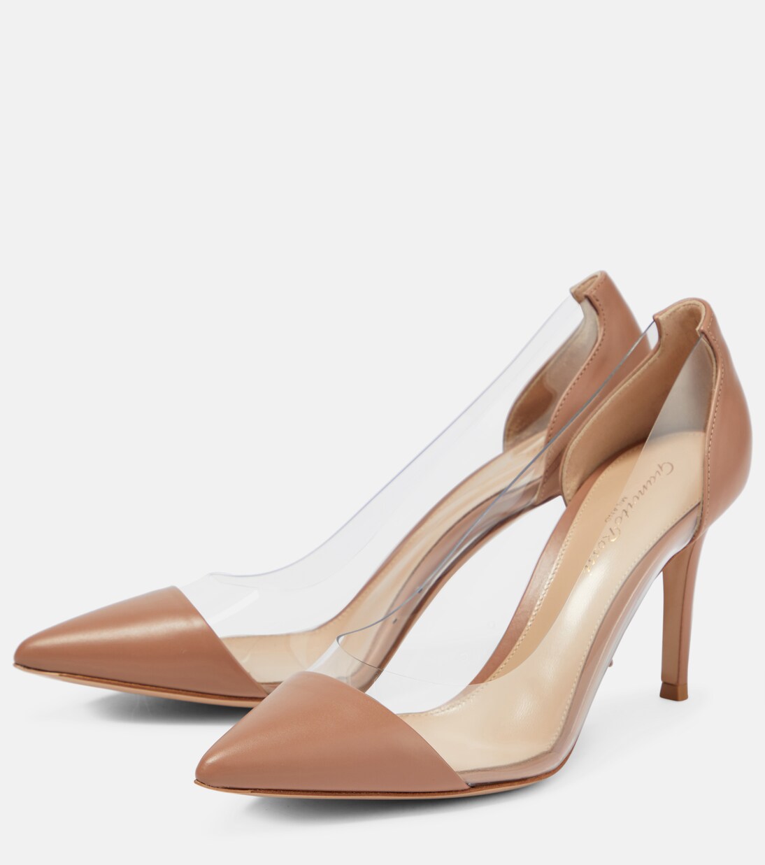 Escarpins Plexi 85 en cuir et PVC | Gianvito Rossi