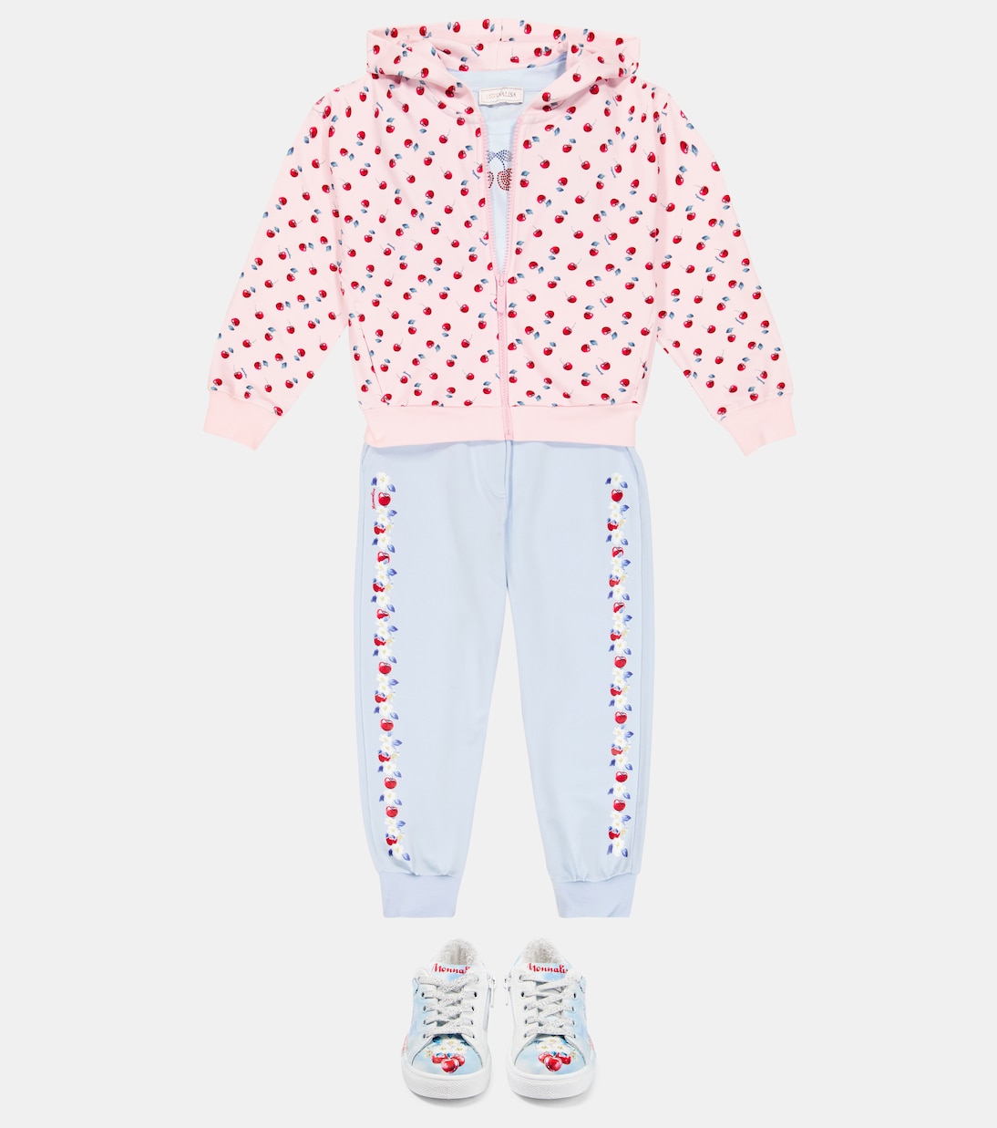 Printed zip-up hoodie | Monnalisa