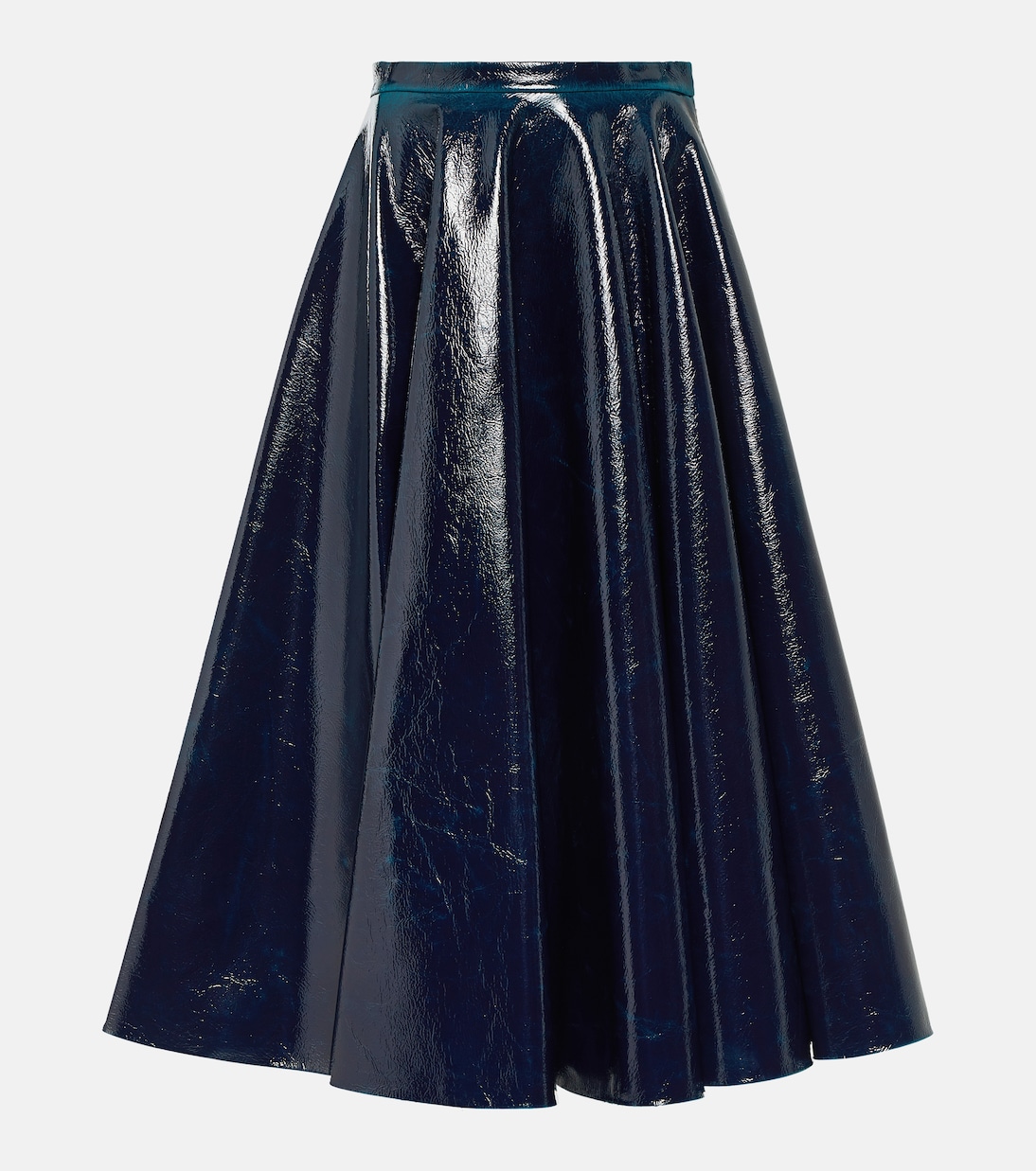 Coated wool-blend midi skirt | Alaïa