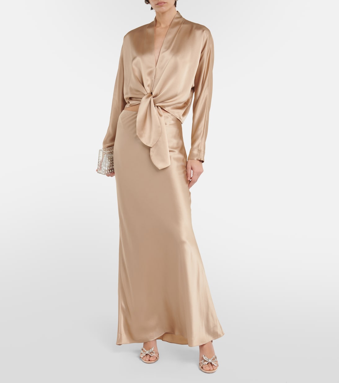 Silk satin maxi skirt | The Sei