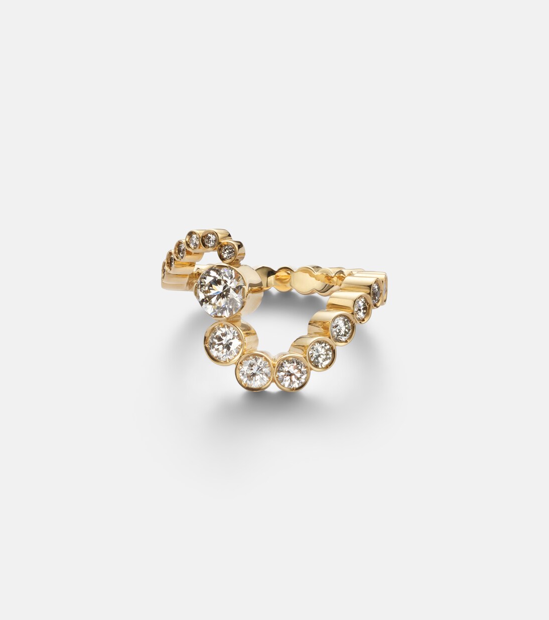 Grand Ensemble Ocean 18kt gold ring with diamonds  | Sophie Bille Brahe