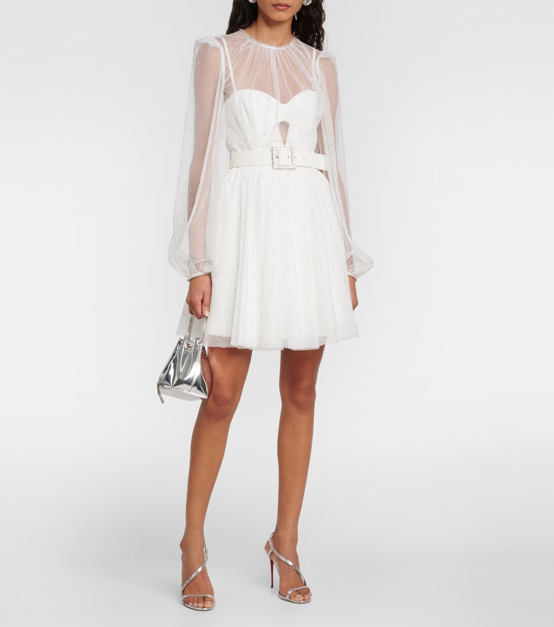 Bridal Mirabella embellished minidress | Rebecca Vallance