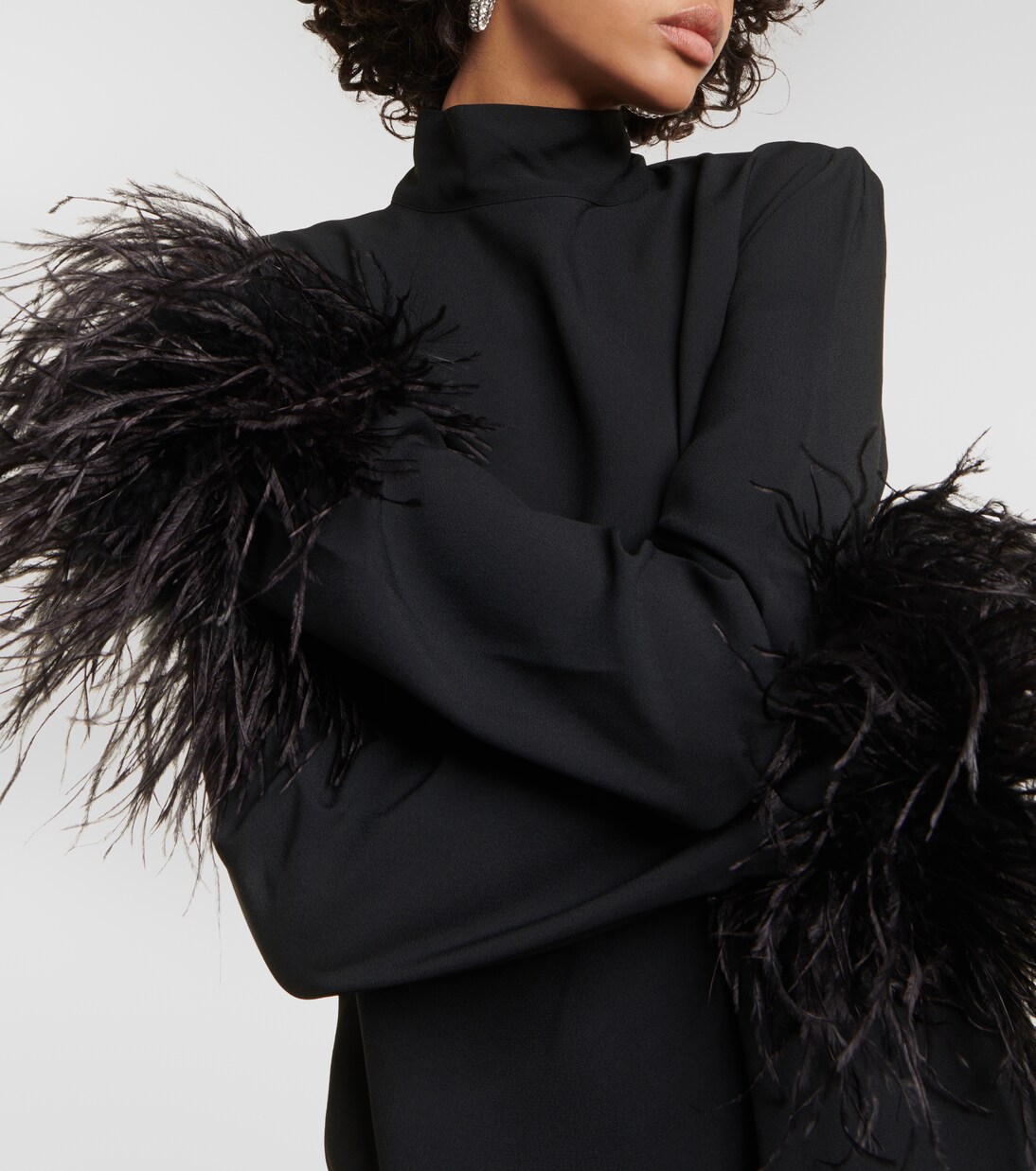 Piccolo Ubud feather-trimmed minidress | Taller Marmo