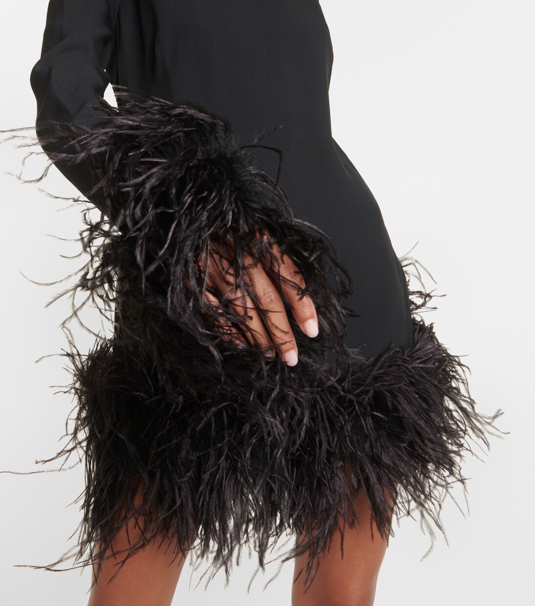 Piccolo Ubud feather-trimmed minidress | Taller Marmo