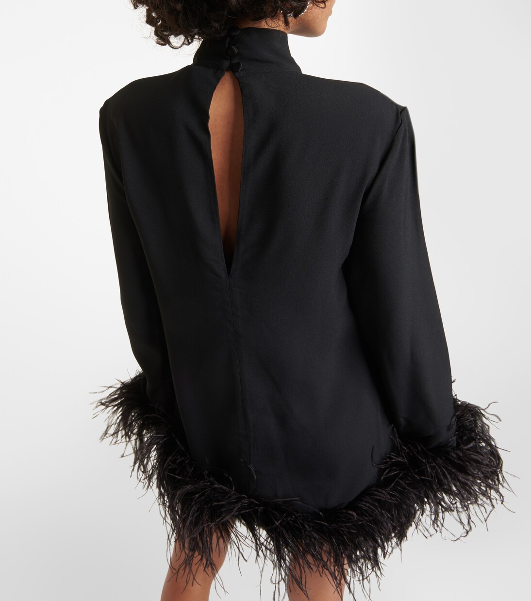 Piccolo Ubud feather-trimmed minidress | Taller Marmo
