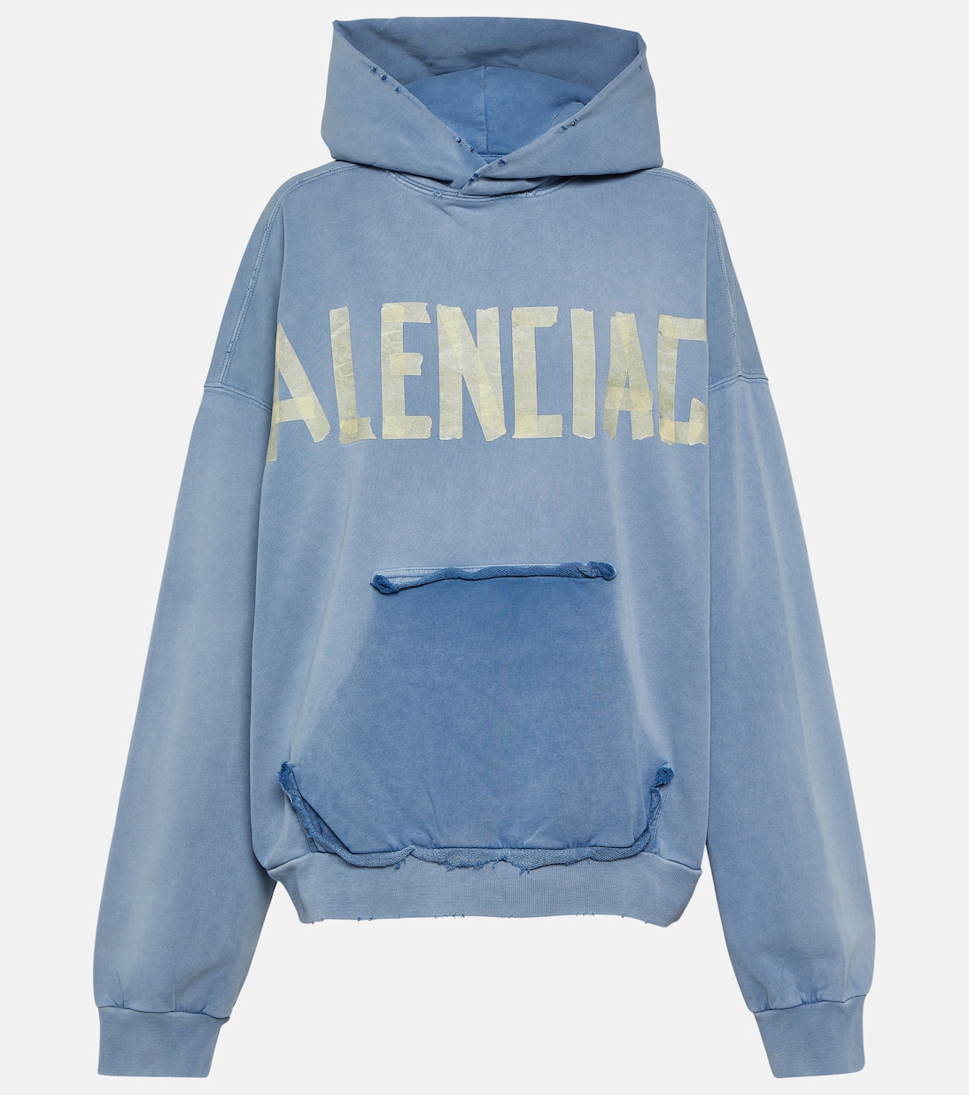Tape Type cotton fleece hoodie | Balenciaga