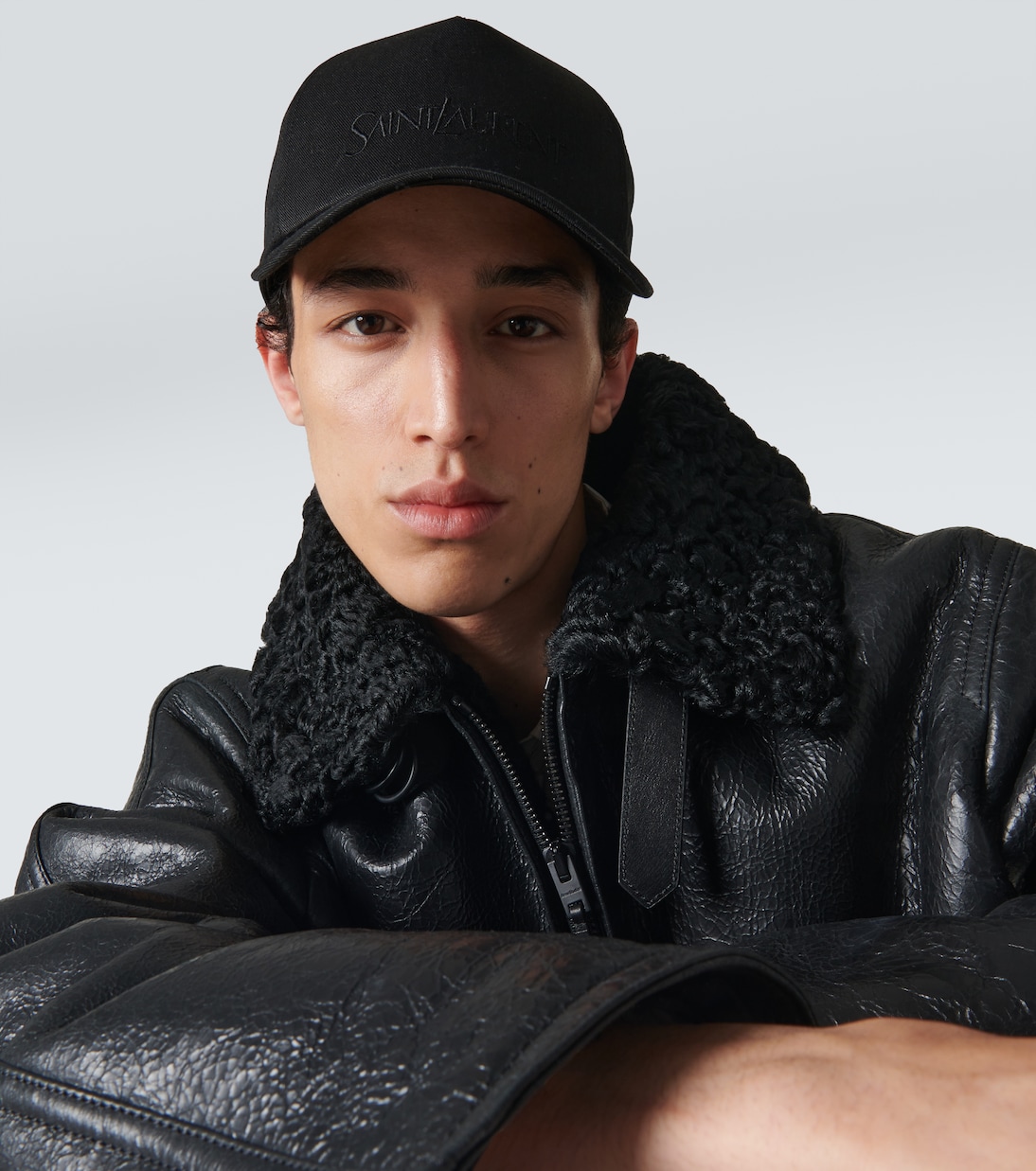 Logo gabardine baseball cap | Saint Laurent