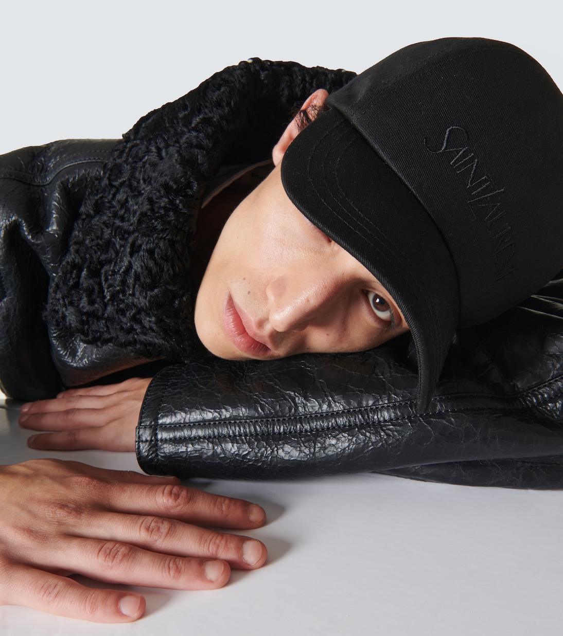 Logo gabardine baseball cap | Saint Laurent