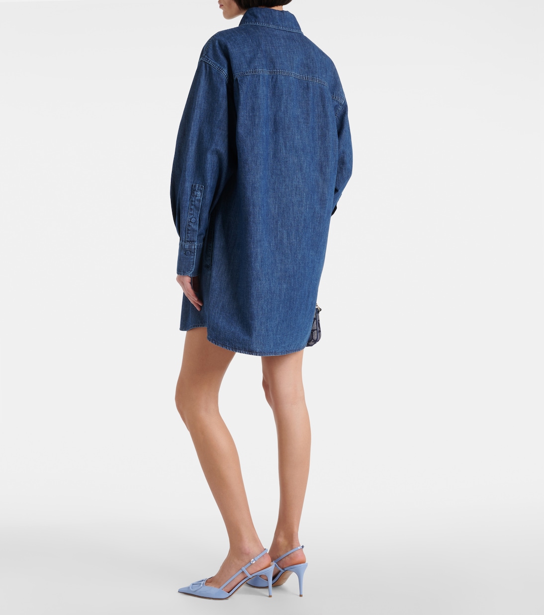 VGold chambray denim shirt dress | Valentino