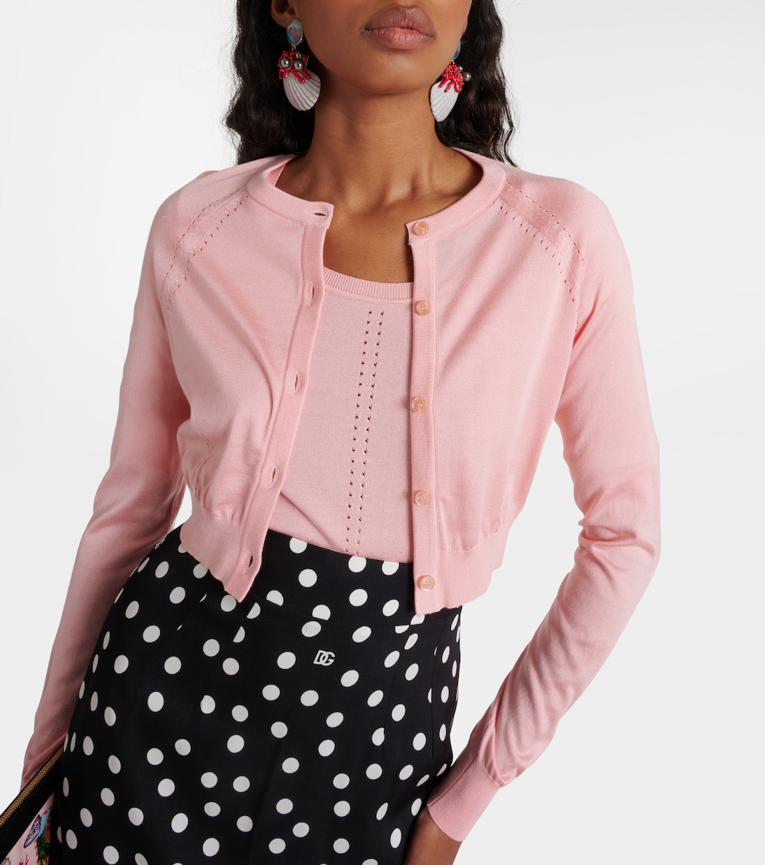 Cropped-Cardigan Capri aus Seide | Dolce&Gabbana