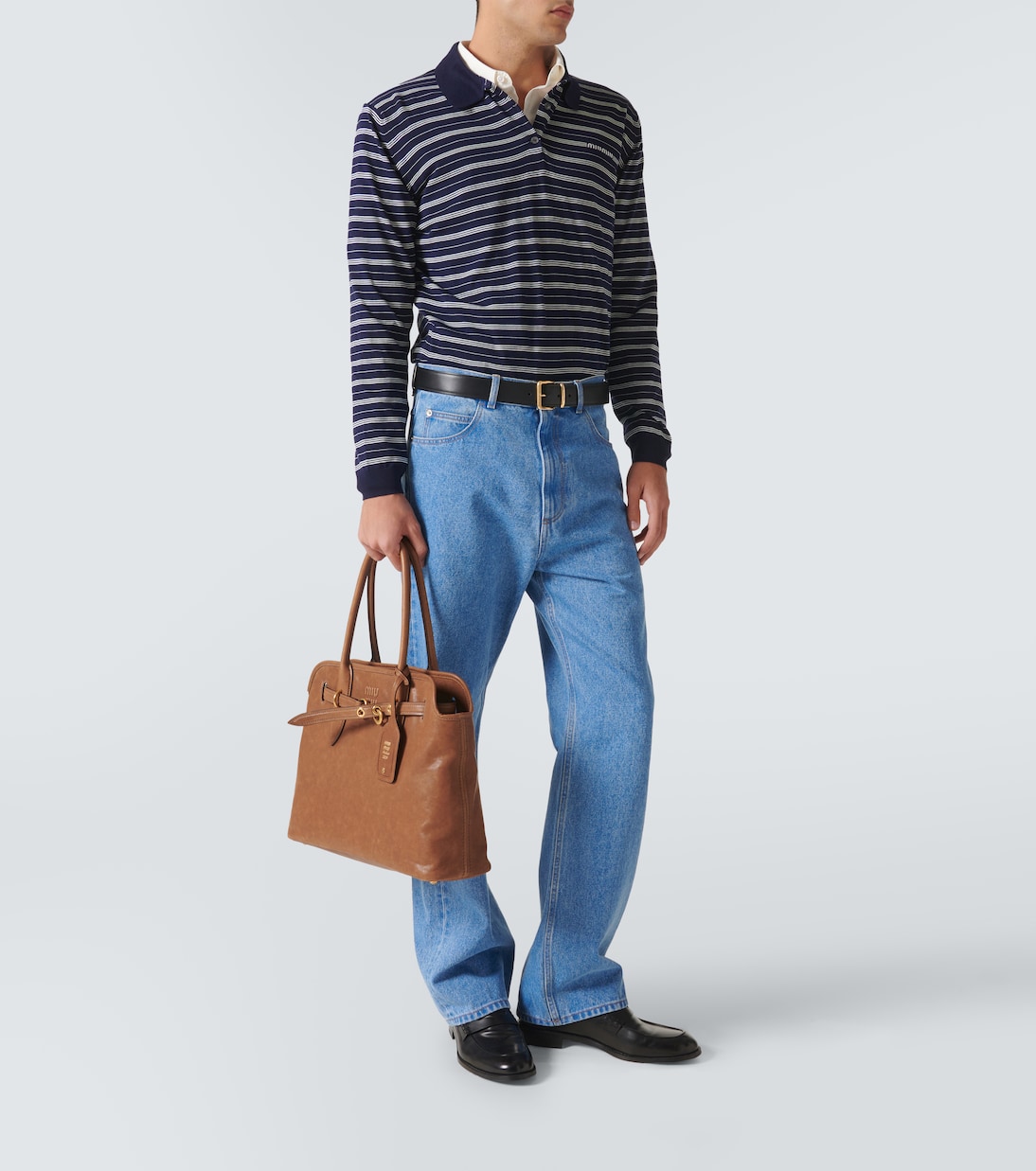 Aventure leather tote bag | Miu Miu