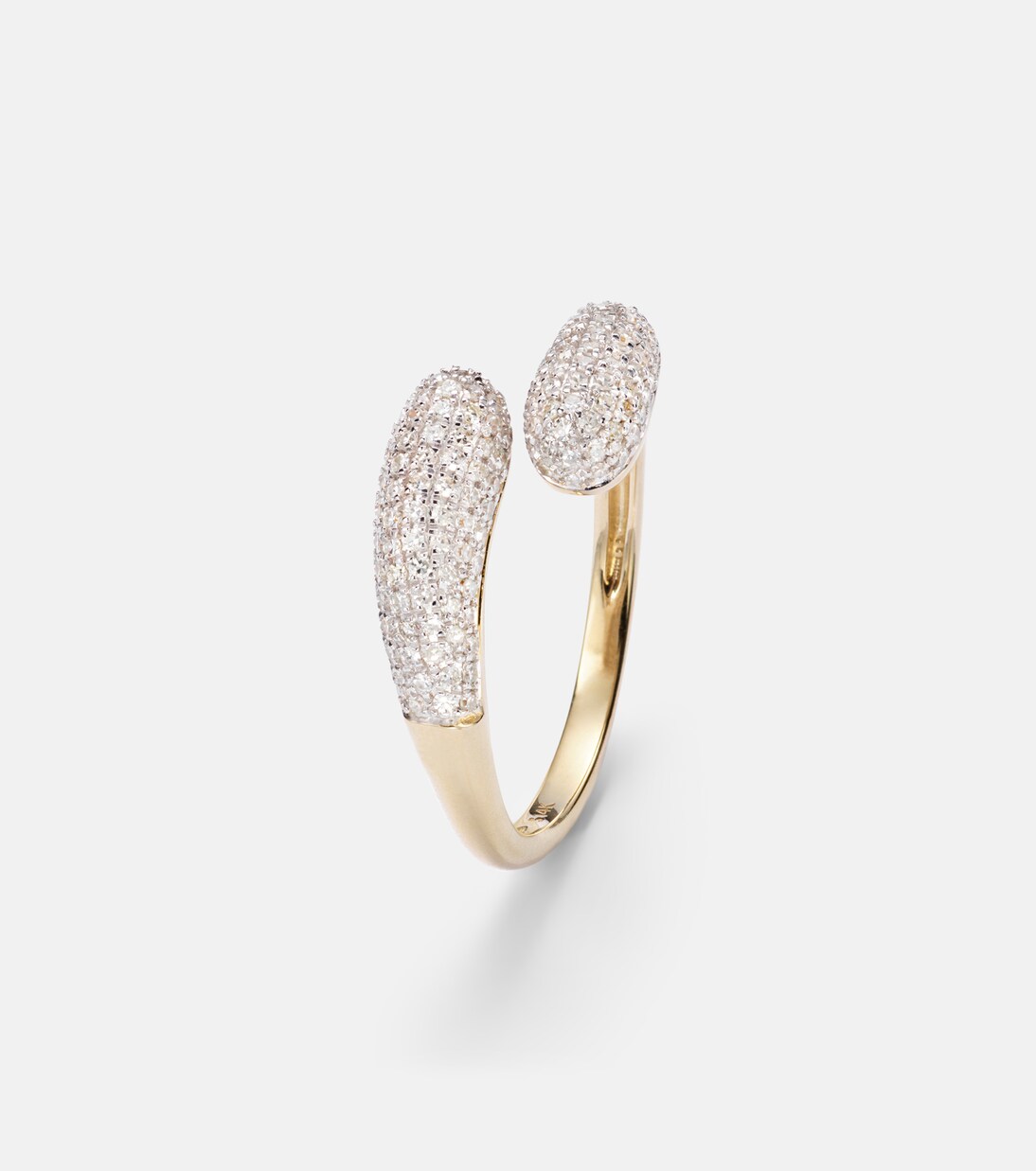Hug 14kt gold ring with diamonds | Stone and Strand