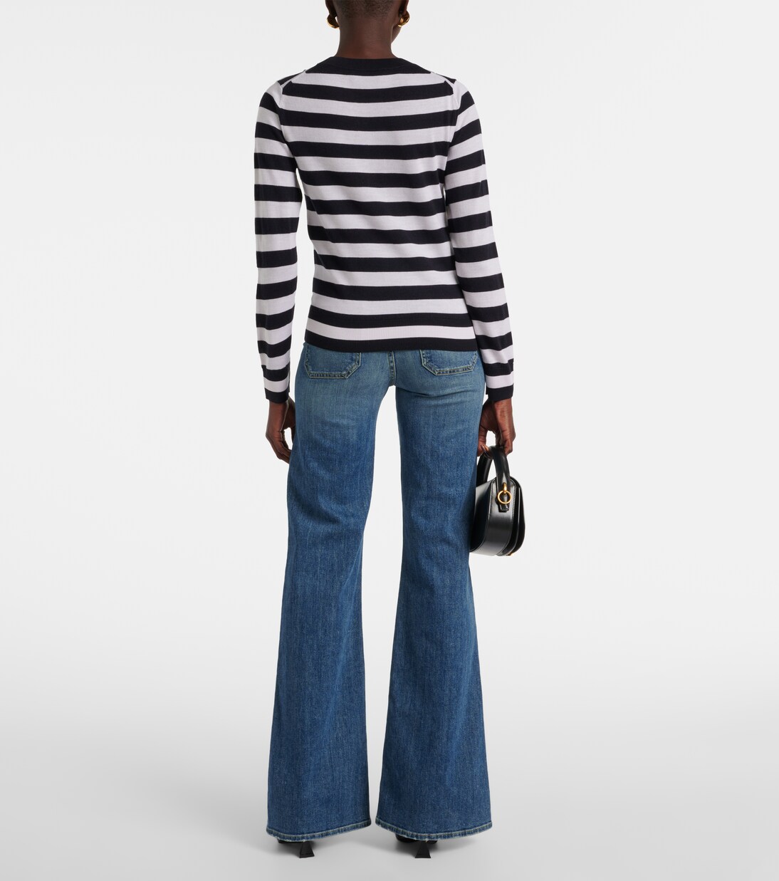 Pull Meir rayé en laine et soie | Nili Lotan