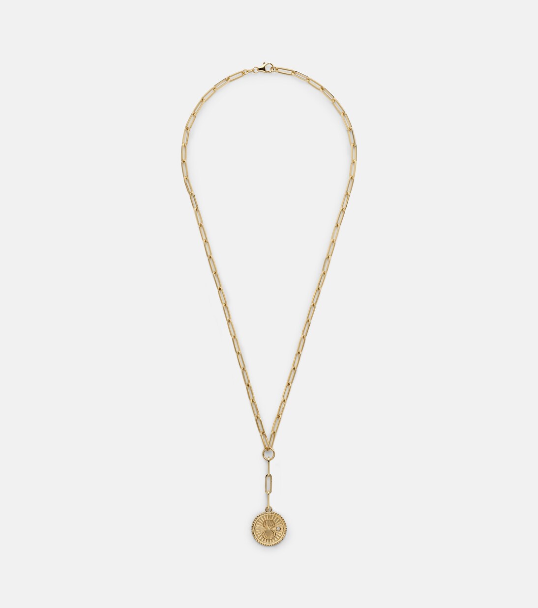 Karma Clip 18kt gold chain necklace with diamonds | FoundRae