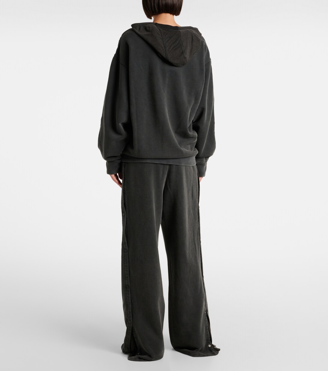 Snap oversized cotton jersey hoodie | Y/Project