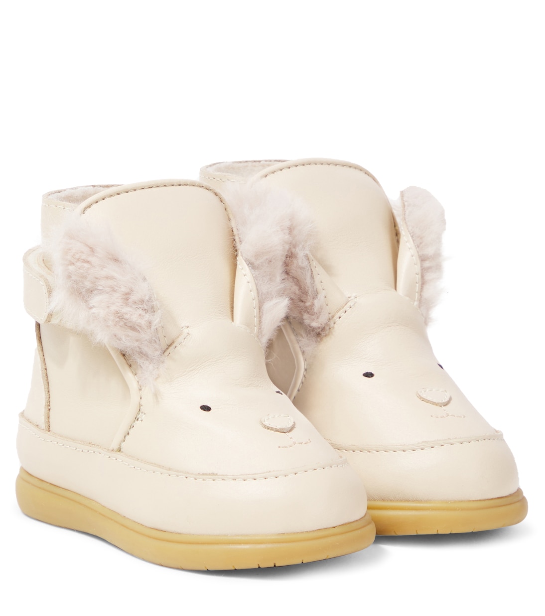 Baby Dubu shearling-trimmed leather boots | Donsje