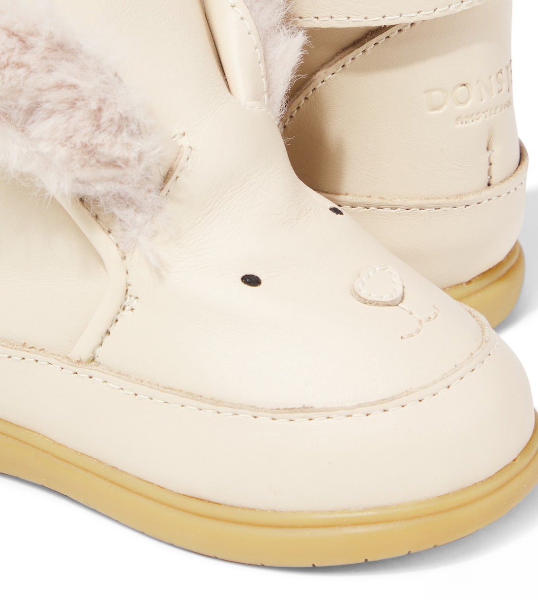Baby Dubu shearling-trimmed leather boots | Donsje