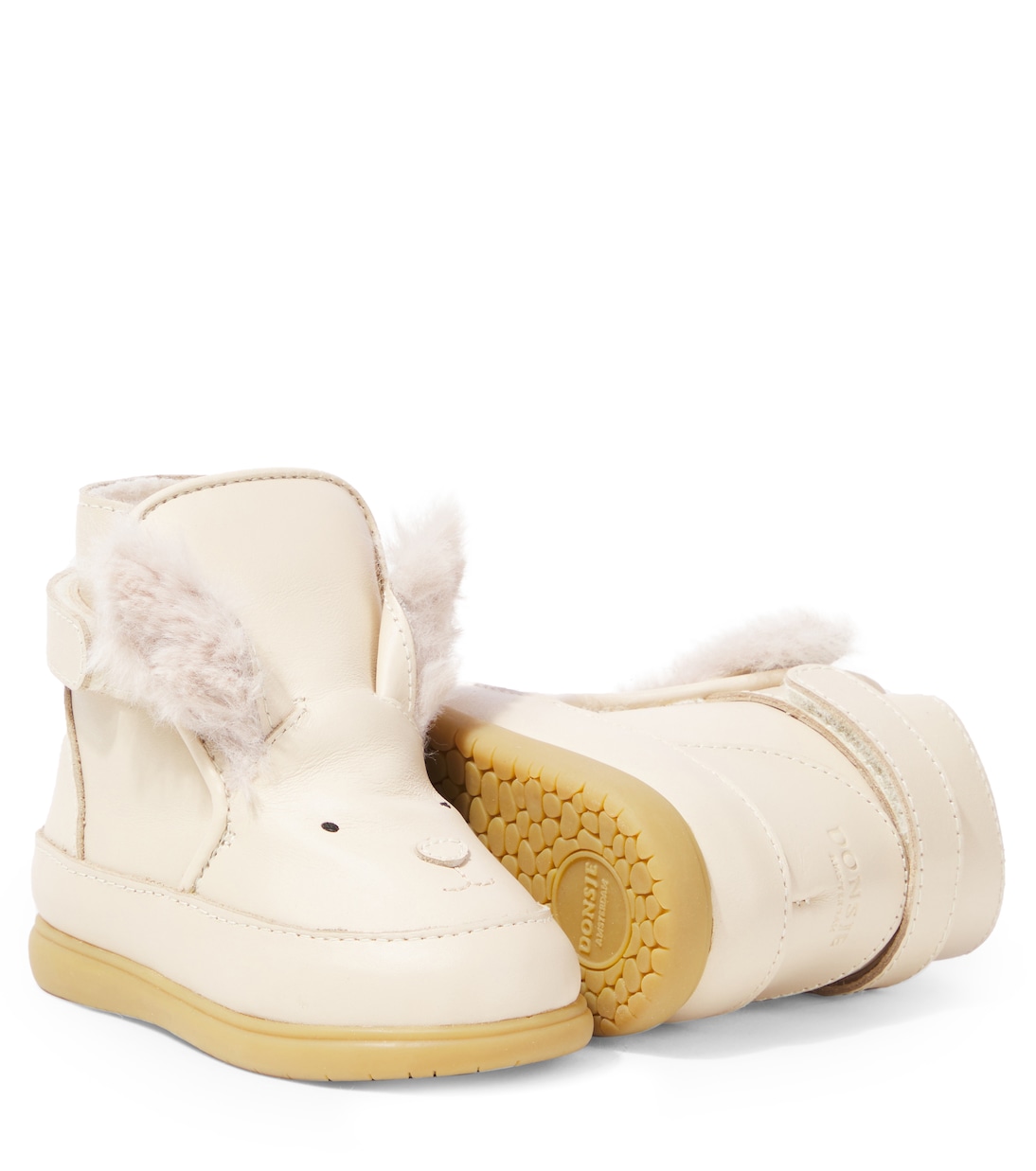 Baby Dubu shearling-trimmed leather boots | Donsje