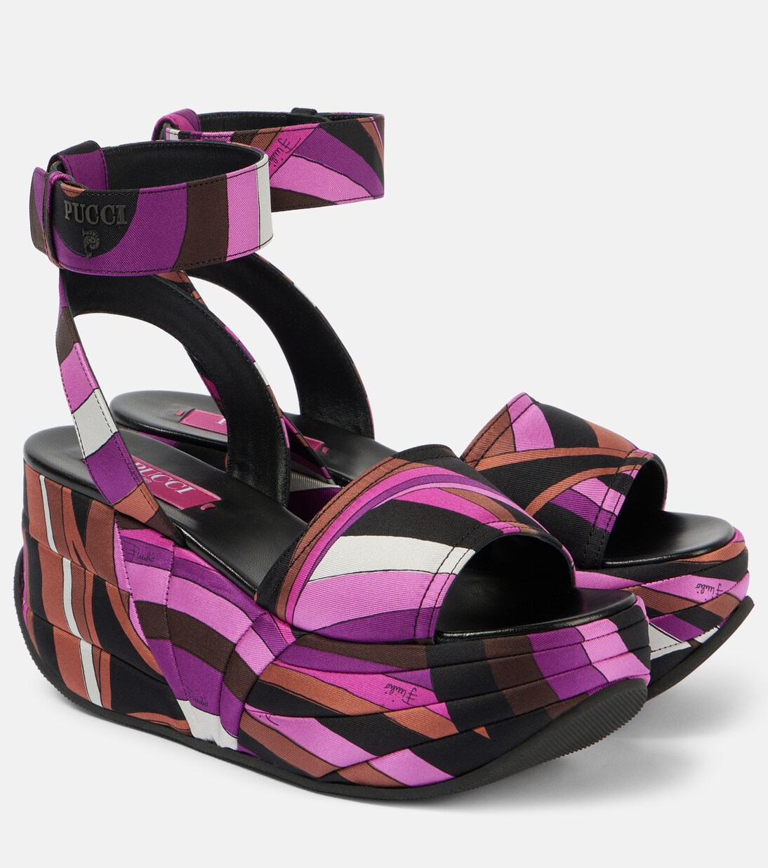 Pucciami Iride satin platform sandals | Pucci