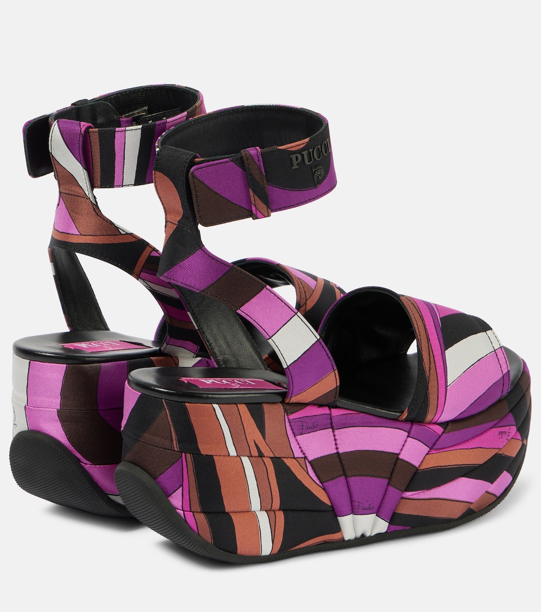 Pucciami Iride satin platform sandals | Pucci