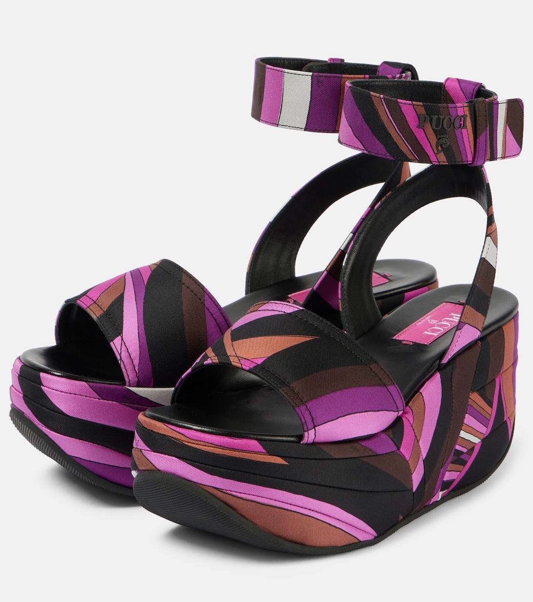 Pucciami Iride satin platform sandals | Pucci