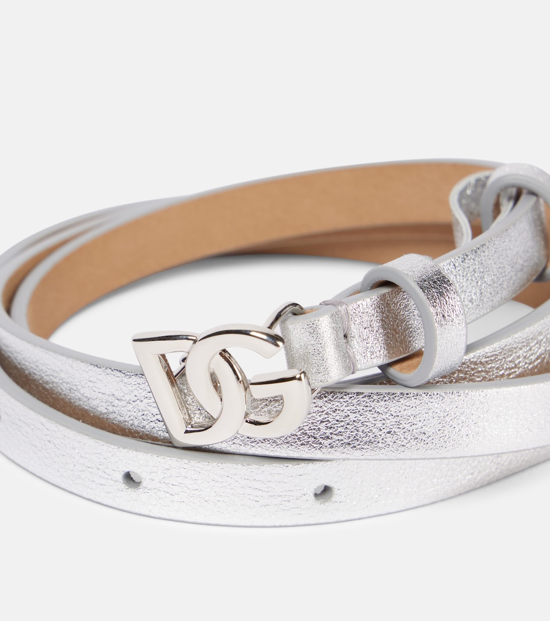 DG 10mm metallic leather belt | Dolce&Gabbana