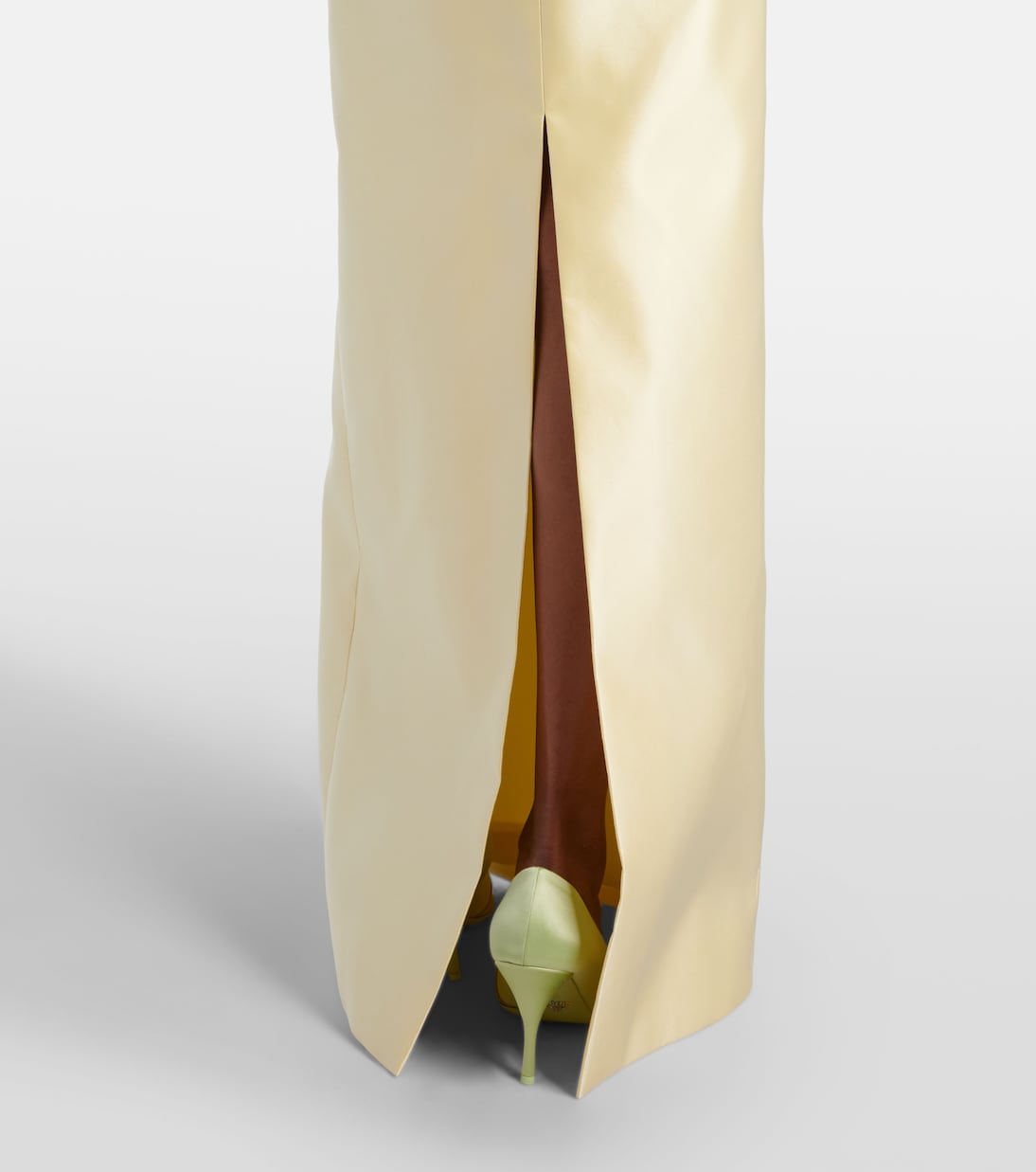 Strapless silk satin gown | Prada