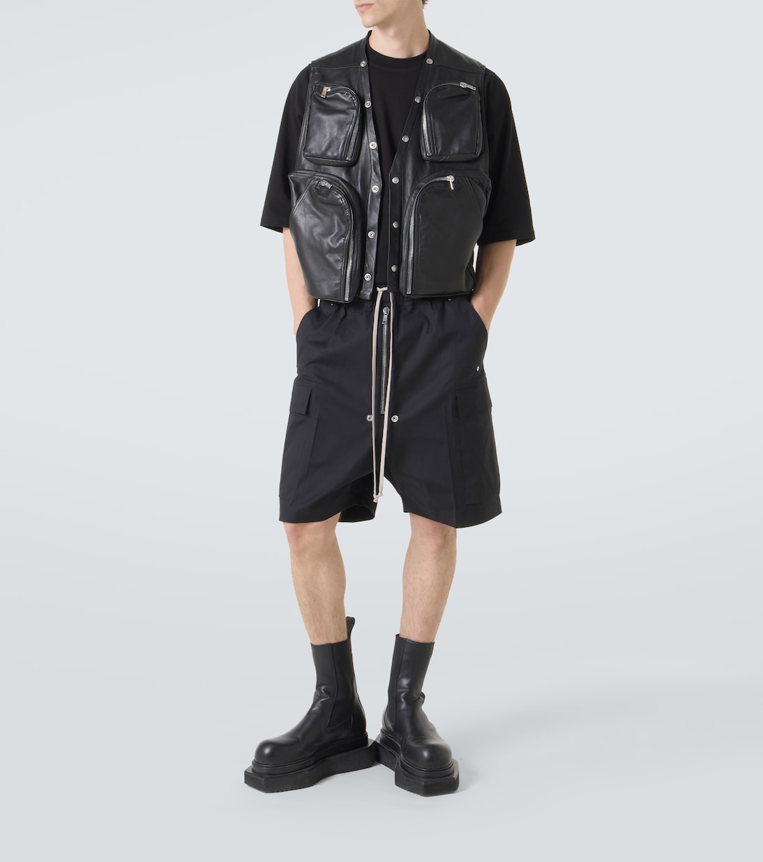 Shorts cargo de popelín en mezcla de algodón | Rick Owens