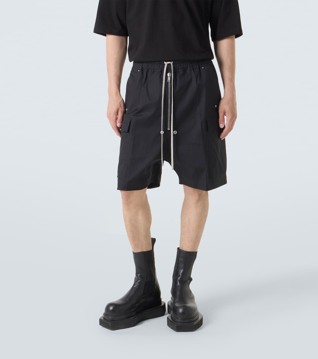 Shorts cargo de popelín en mezcla de algodón | Rick Owens