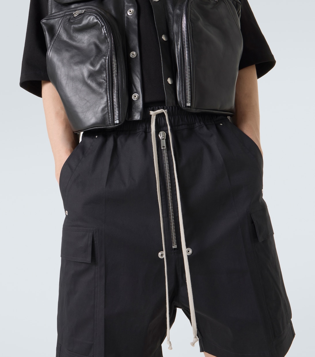 Shorts cargo de popelín en mezcla de algodón | Rick Owens