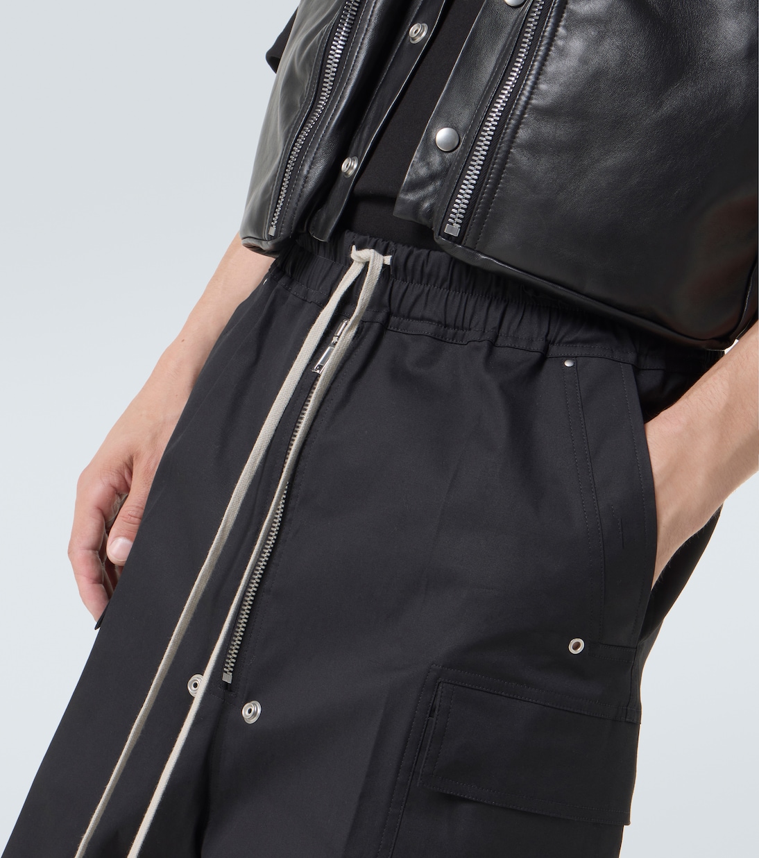 Shorts cargo de popelín en mezcla de algodón | Rick Owens