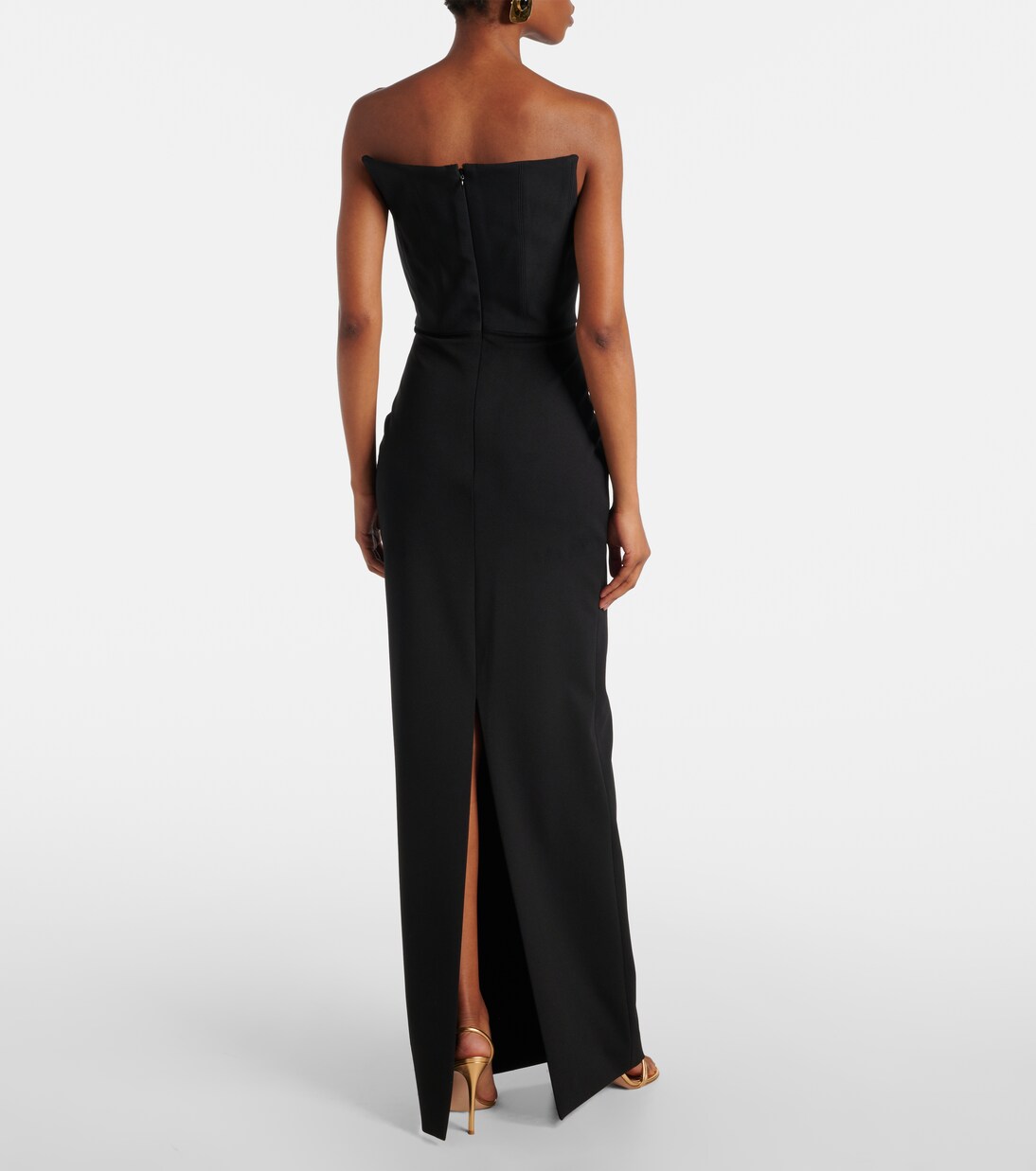 Robe longue Malla en crêpe | Solace London