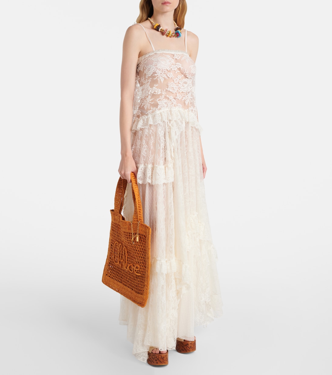 Tote Bag Summer Banana aus Raffiabast | Chloé