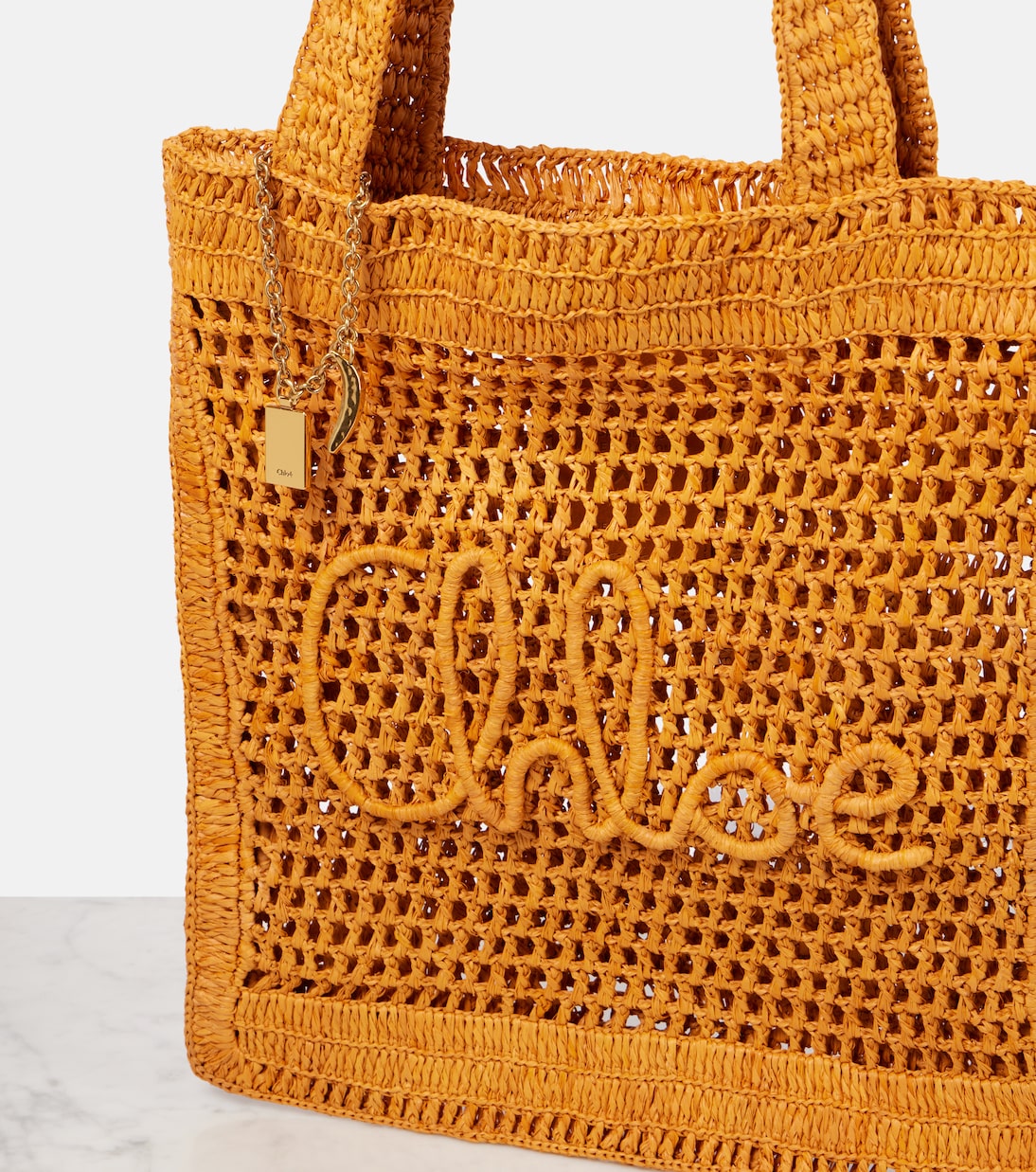 Tote Bag Summer Banana aus Raffiabast | Chloé