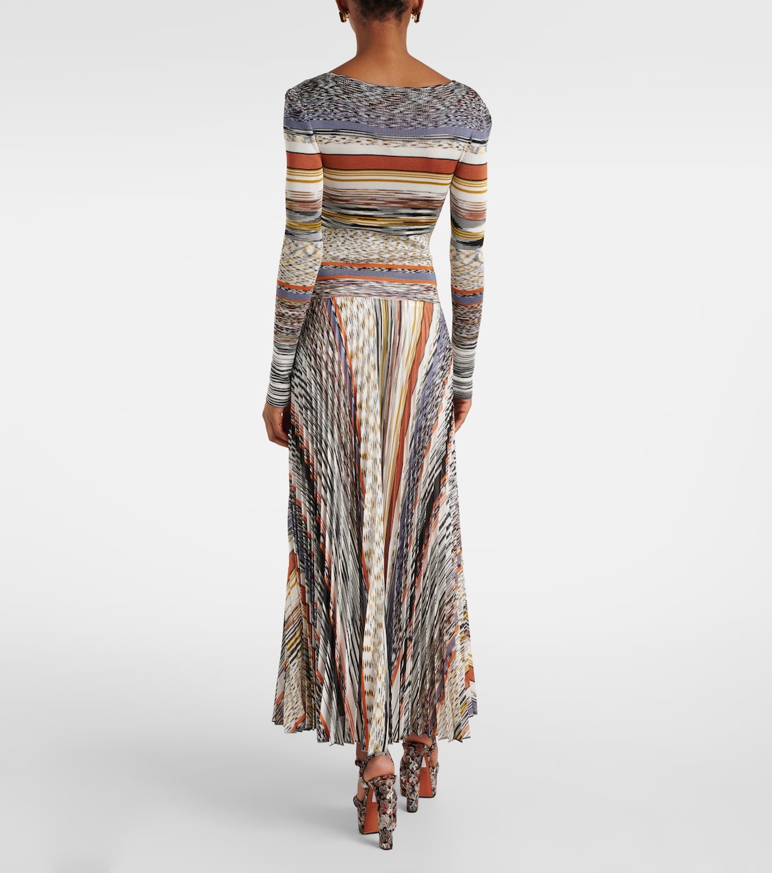 Abito lungo in maglia a righe | Missoni