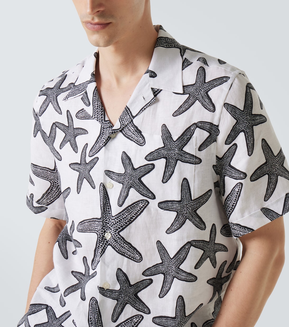 Bedrucktes Hemd aus Leinen | Vilebrequin