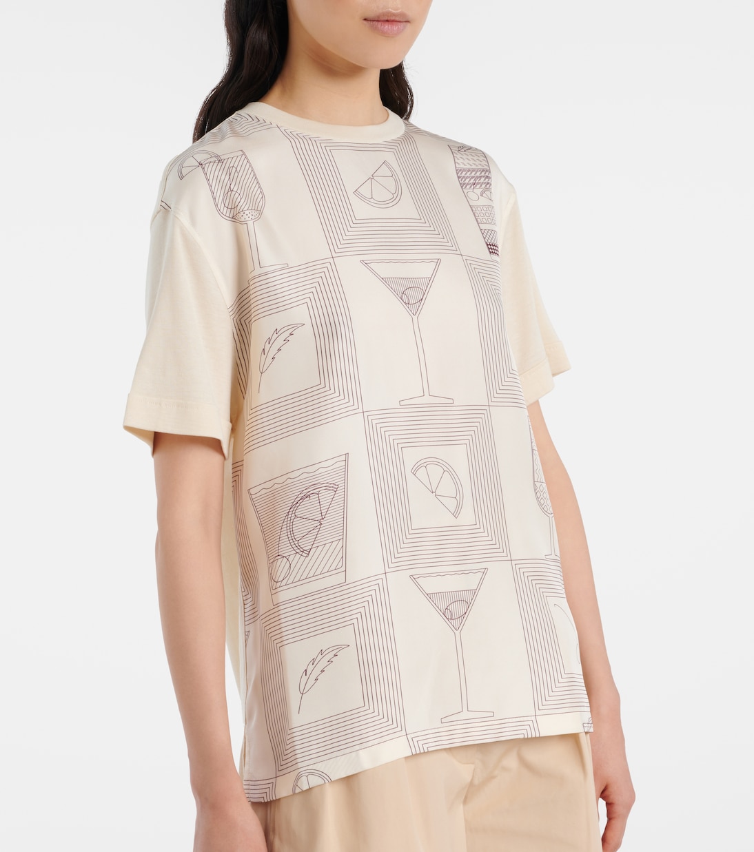 Bedrucktes T-Shirt Mazzorbo aus Seiden-Jersey | Loro Piana