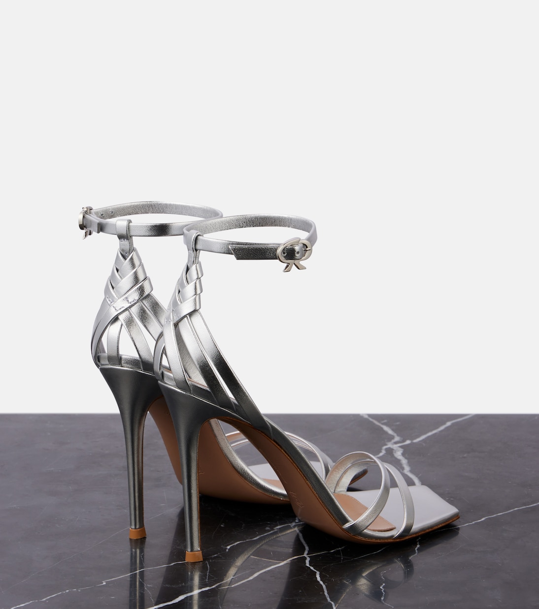 105 metallic leather sandals | Gianvito Rossi