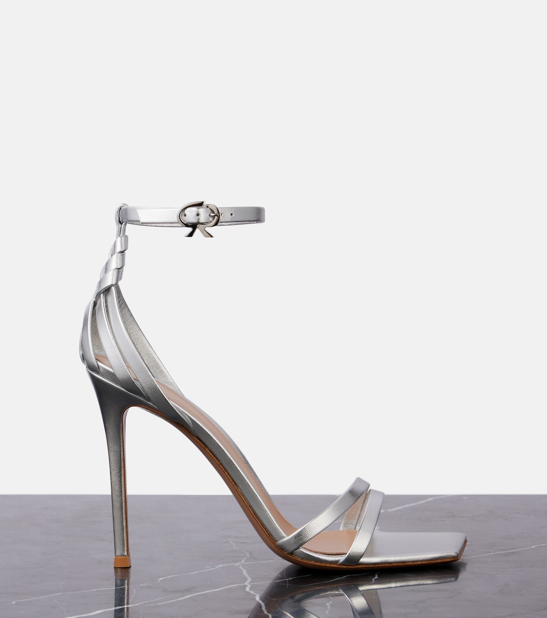 105 metallic leather sandals | Gianvito Rossi