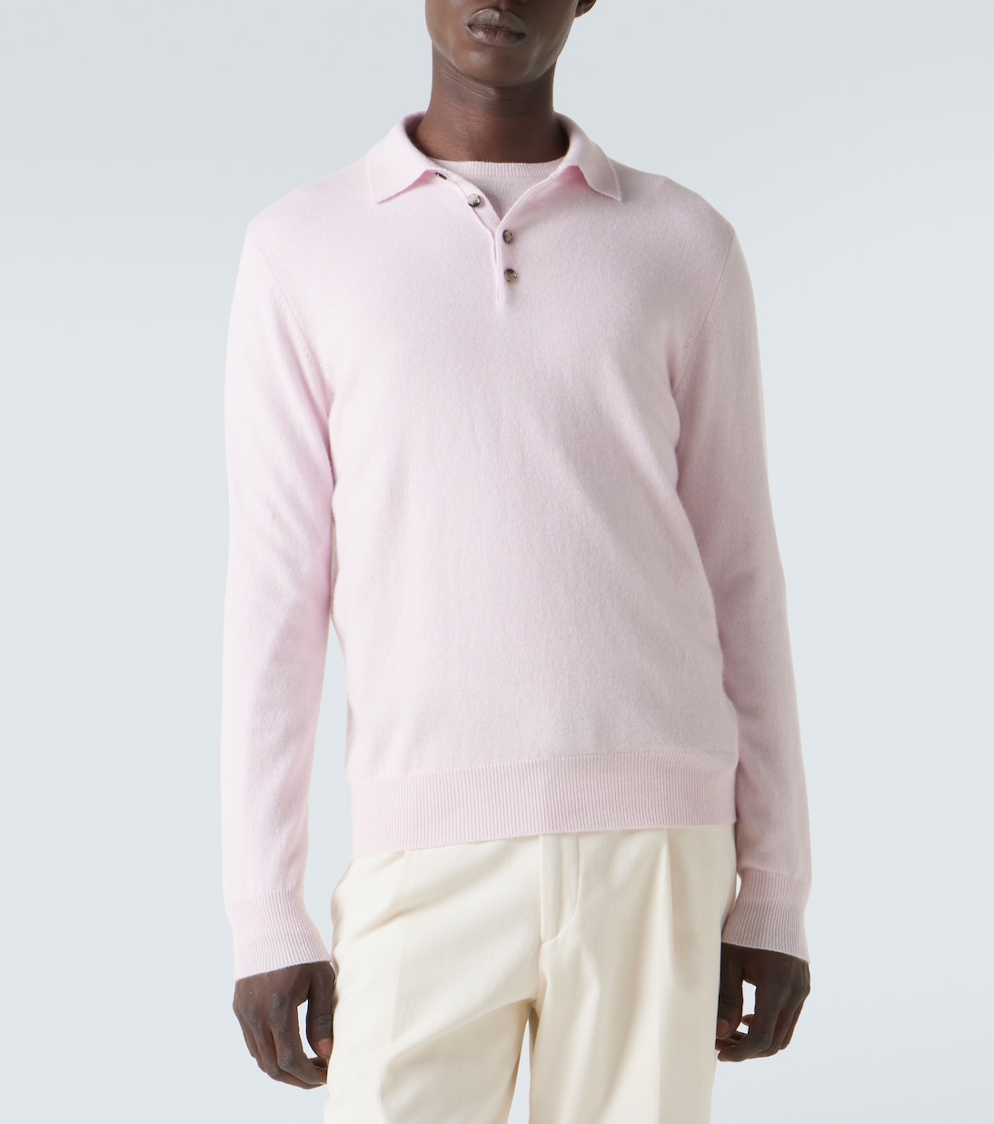 Cashmere polo sweater | Allude