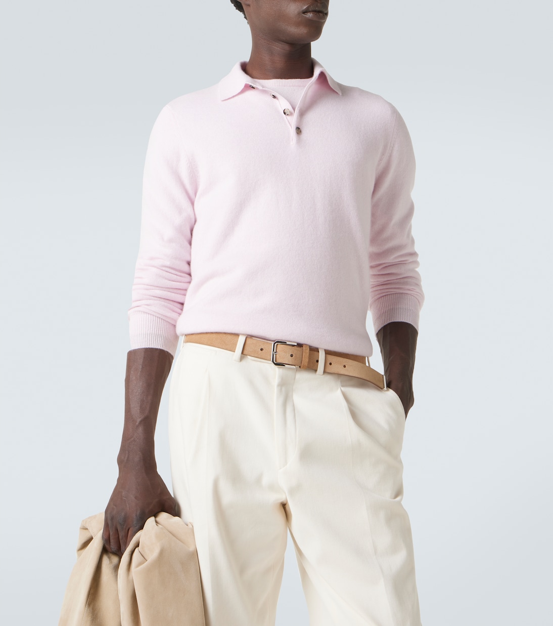 Cashmere polo sweater | Allude