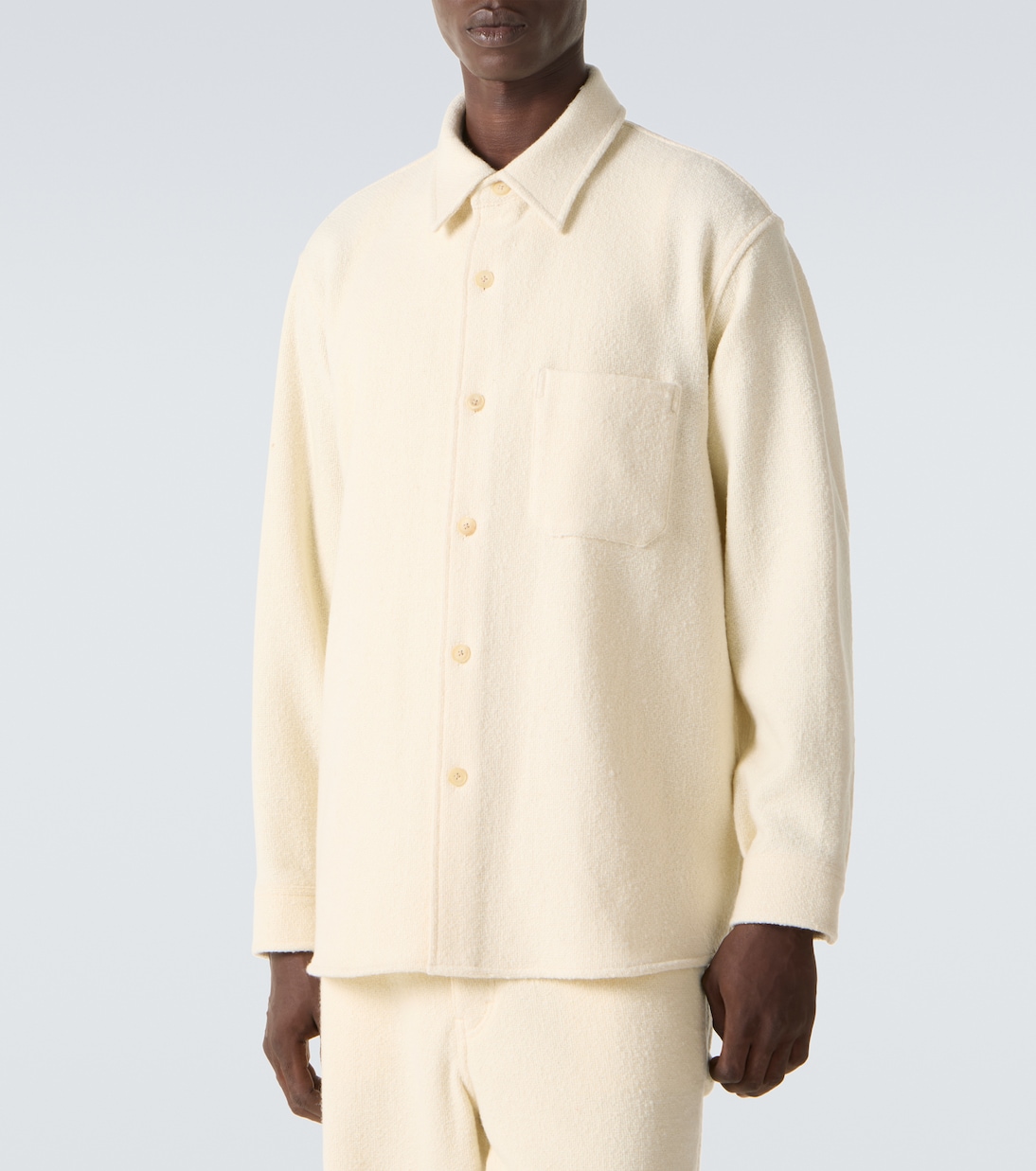 Wool tweed overshirt | Auralee