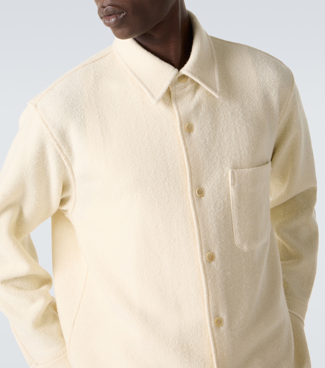 Wool tweed overshirt | Auralee