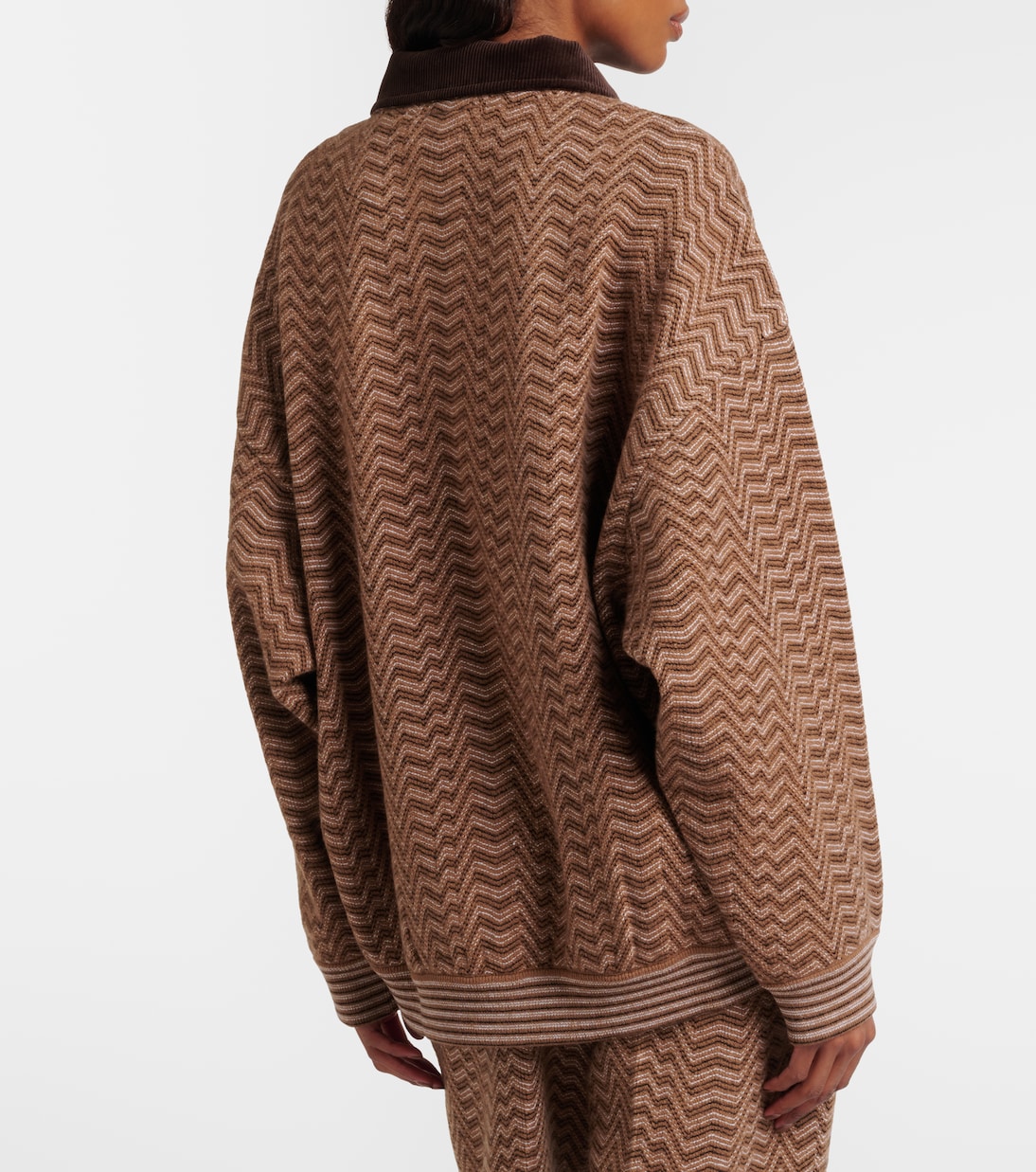 Zigzag  wool and cotton polo sweater | Missoni