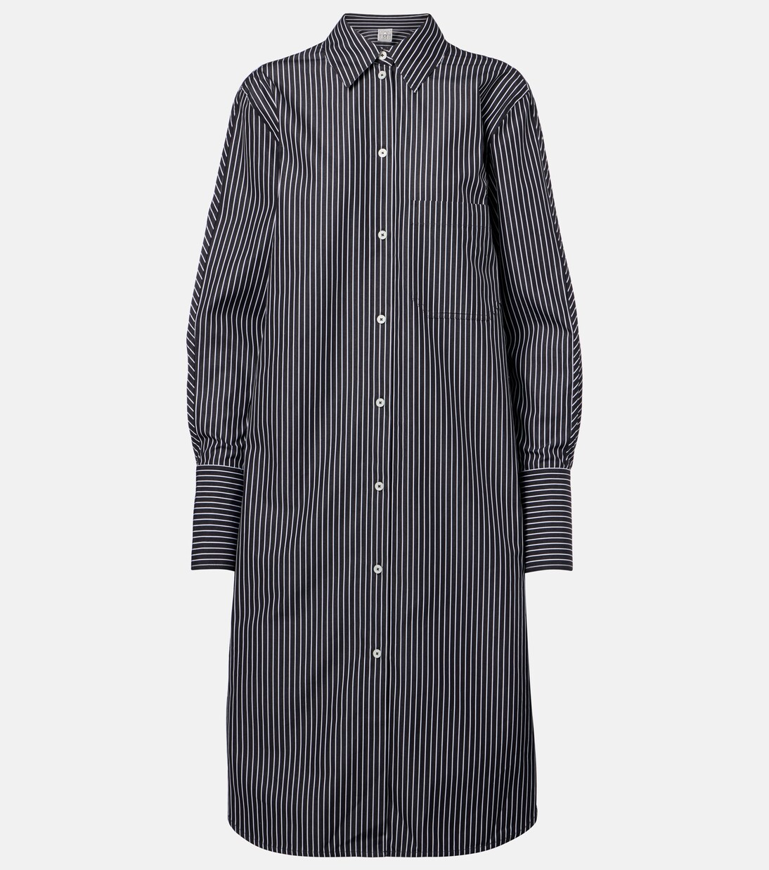 Robe chemise rayée en coton | Toteme