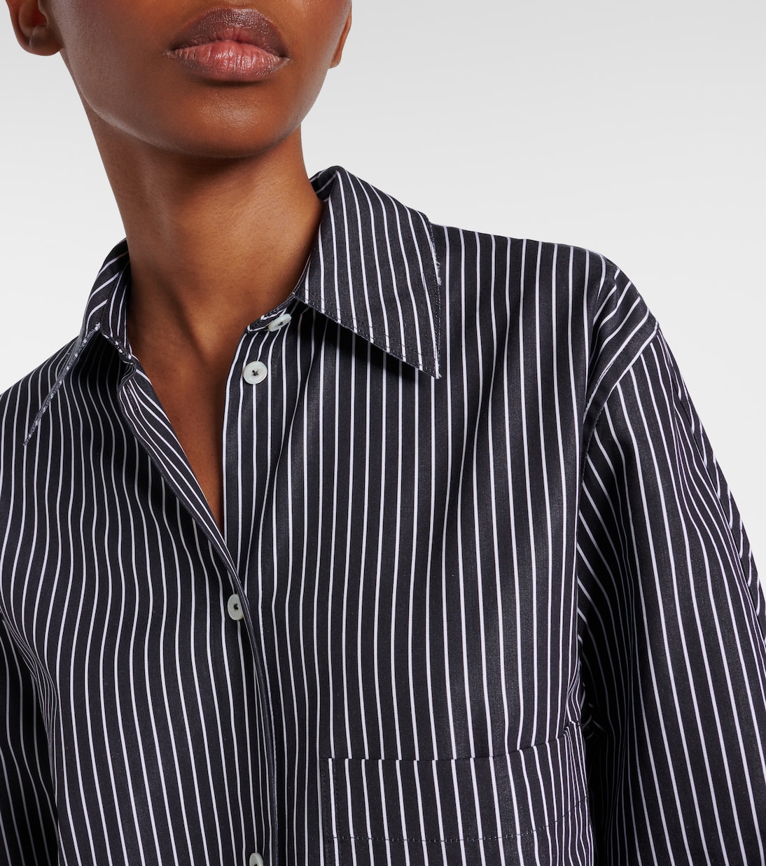 Robe chemise rayée en coton | Toteme