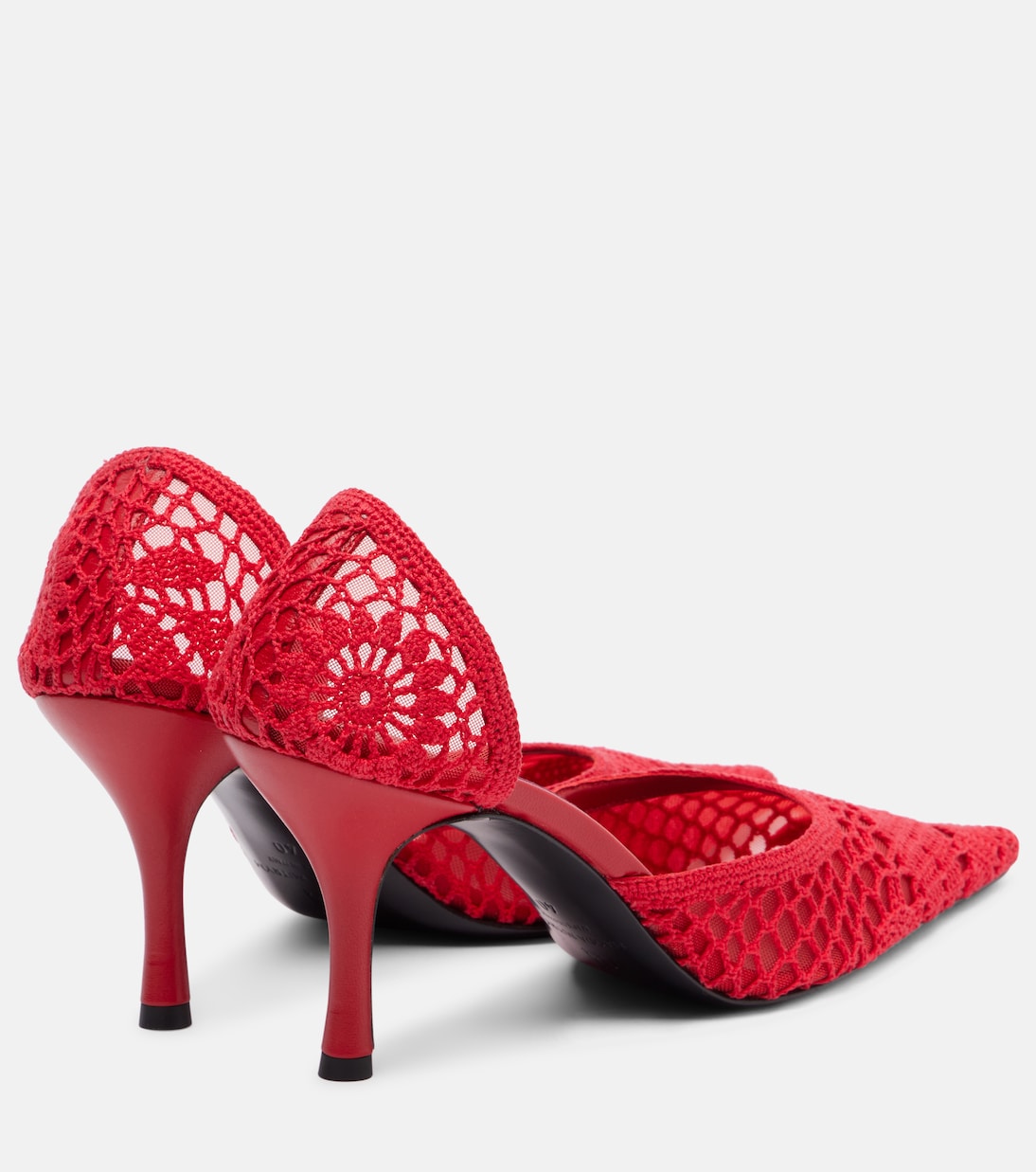Crochet leather-trimmed pumps | Magda Butrym