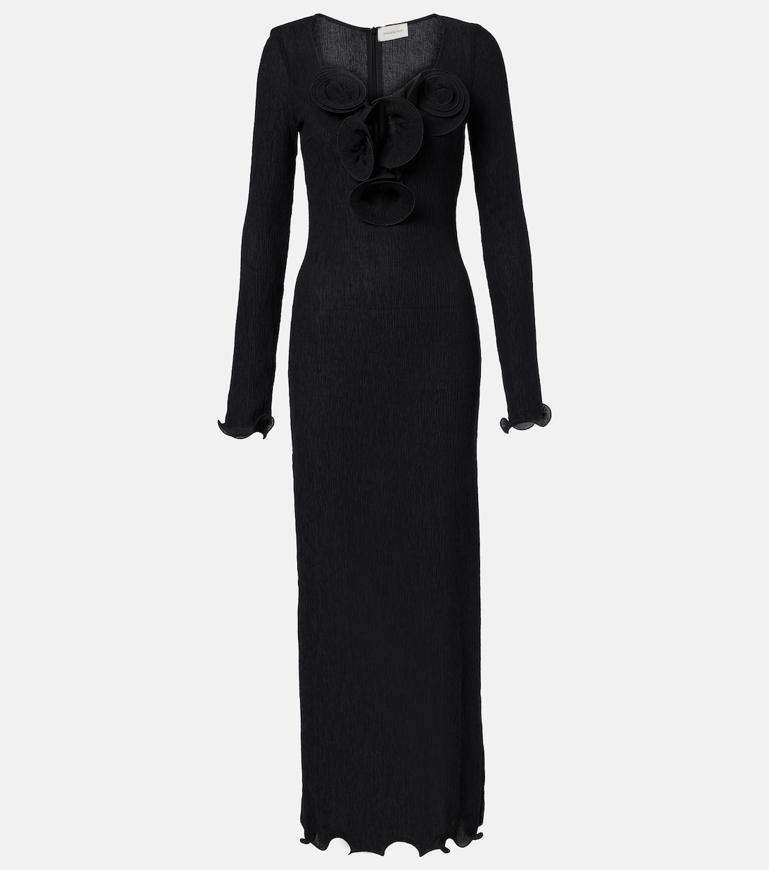 Floral-appliqués sheer maxi dress | Magda Butrym